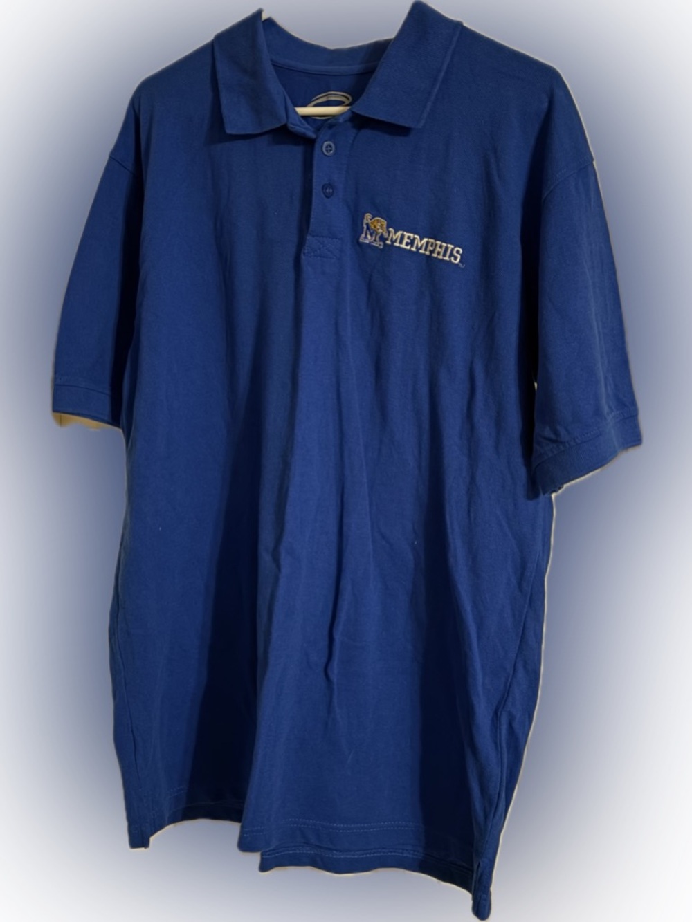 Memphis Embroidered Royal Blue Polo Shirt